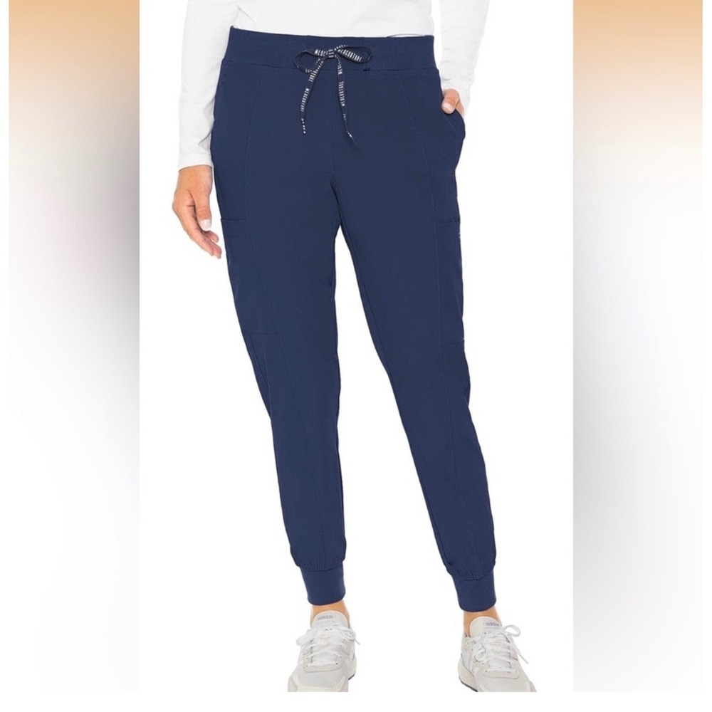 Med Couture Peaches Navy Blue Jogger Scrub Pants Medium Mens Womens